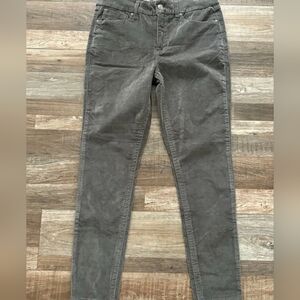 Seven 7 Women Sz 4 Pants Velvet High Rise Skinny Tummyless Jeans Stretch